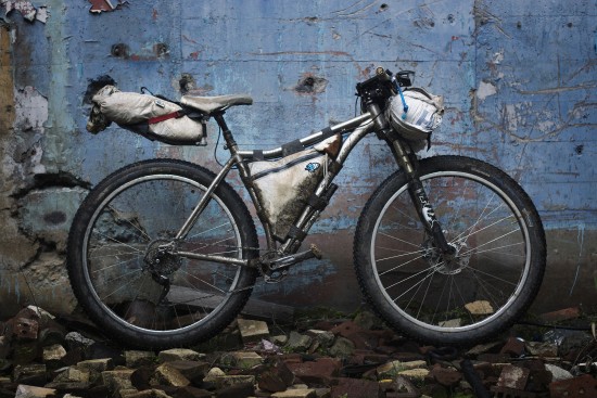 The author's loaded bike